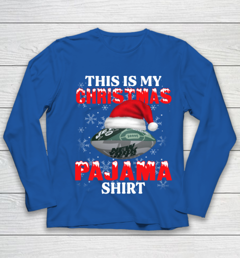 New York Jets This Is My Christmas Pajama Shirt NFL Youth Long Sleeve 7