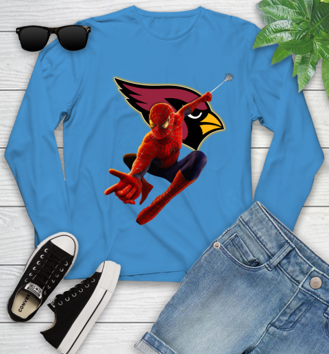 NFL Spider Man Avengers Endgame Football Arizona Cardinals Youth Long Sleeve 7