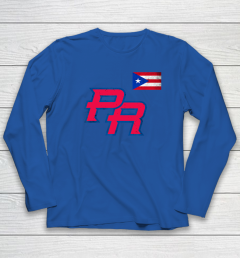 Puerto Rico 2023 Baseball Flag Pride red Boricua Puerto Rico Long Sleeve T-Shirt - Image 6
