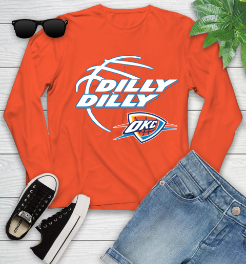 NBA Oklahoma City Thunder Dilly Dilly Basketball Sports Youth Long Sleeve 4