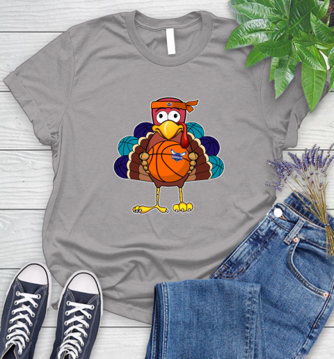 Charlotte Hornets Turkey thanksgiving day Women's T-Shirt 5