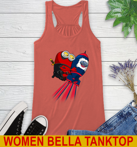 NBA Basketball New Orleans Pelicans Deadpool Minion Marvel Shirt Racerback Tank - Image 4