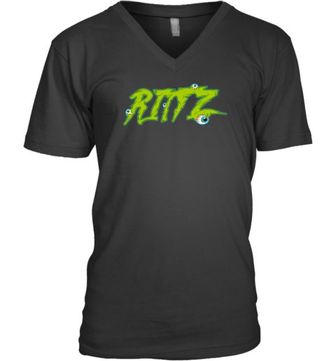 Rittz Monster Logo V-Neck T-Shirt