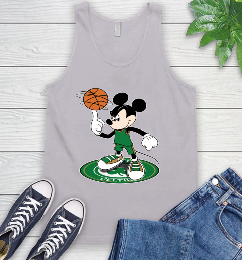 NBA Basketball Boston Celtics Cheerful Mickey Disney Shirt Tank Top 4