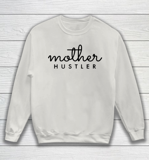 Mother s Day Funny Gift Ideas Apparel Mother HUSTLER Black Typography T Shirt Sweatshirt Tee For Sports