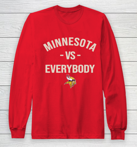 Minnesota Vikings Vs Everybody Long Sleeve T-Shirt 7