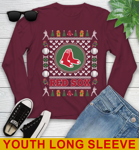 Boston Red Sox Merry Christmas MLB Baseball Loyal Fan Youth Long Sleeve 6