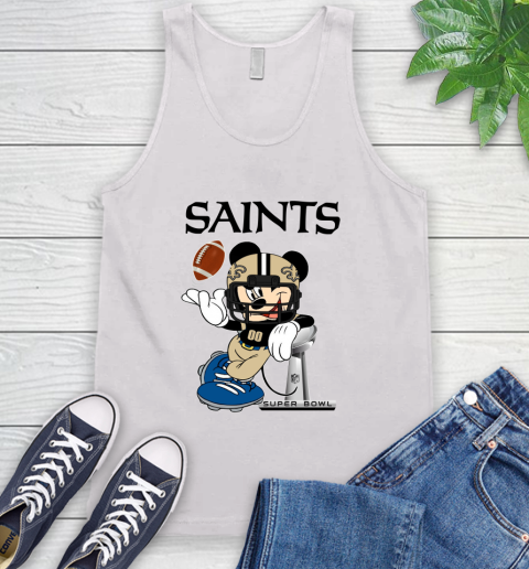 NFL New Orleans Saints Mickey Mouse Disney Super Bowl Football T Shirt Tank Top