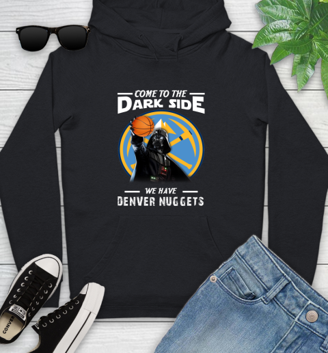 NBA Come To The Dark Side We Have Denver Nuggets Star Wars Darth Vader Basketball Youth Hoodie