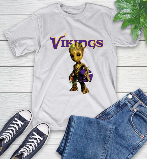 Minnesota Vikings NFL Football Groot Marvel Guardians Of The Galaxy T-Shirt 12