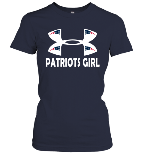 NFL New England Patriots Girl Under Armour Football Sports FURvtz2xT1n ladies t shirt 20 95 151514 front navy