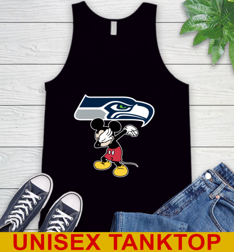 Seattle Seahawks NFL Football Dabbing Mickey Disney Sports Tank Top 2