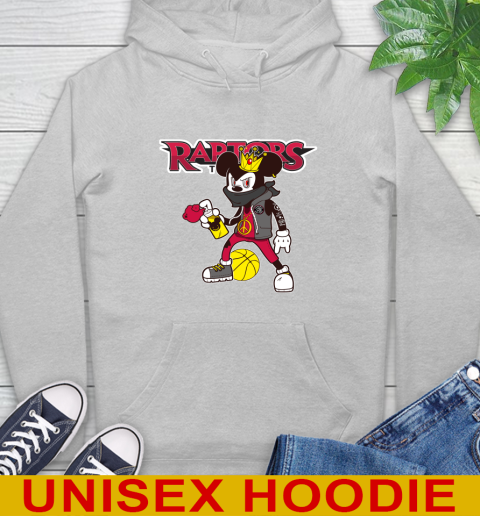 Toronto Raptors NBA Basketball Mickey Peace Sign Sports Hoodie 6