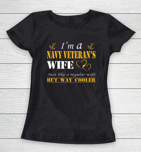 Womens I am a Navy veterans wife t shirt Navy veteran Women's T-Shirt