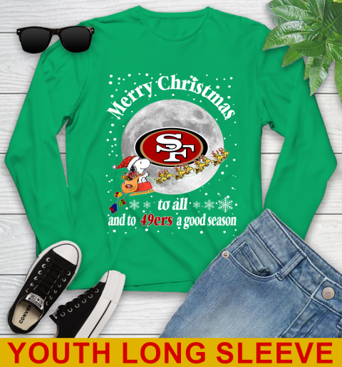 San Francisco 49ers Merry Christmas To All And To 49ers A Good Season NFL Football Sports Youth Long Sleeve 7