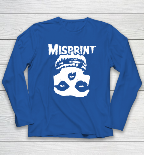 Misprint Skull Funny Misfit Long Sleeve T-Shirt - Image 6