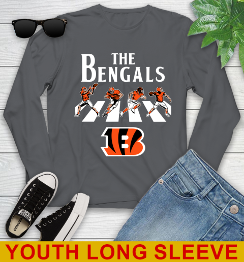 NFL Football Cincinnati Bengals The Beatles Rock Band Shirt Youth Long Sleeve 9
