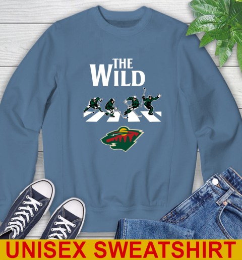 NHL Hockey Minnesota Wild The Beatles Rock Band Shirt Sweatshirt 10