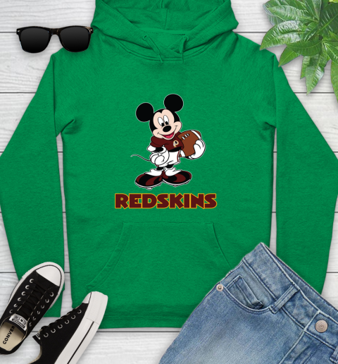 NFL Football Washington Redskins Cheerful Mickey Mouse Shirt Youth Hoodie 7
