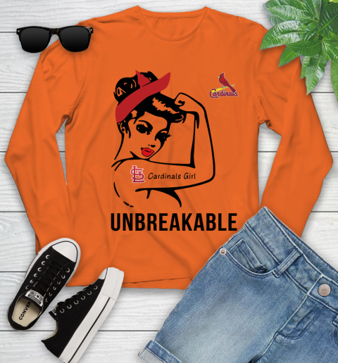 MLB St.Louis Cardinals Girl Unbreakable Baseball Sports Youth Long Sleeve 2