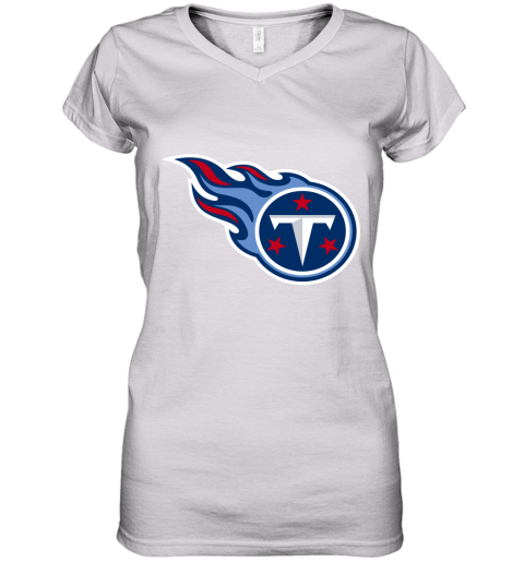 Tennessee Titans NFL Pro Line by Fanatics Branded Light Blue Women's V-Neck T-Shirt