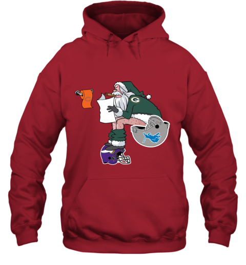 Santa Claus Green Bay Packers Shit On Other Teams Christmas Hoodie