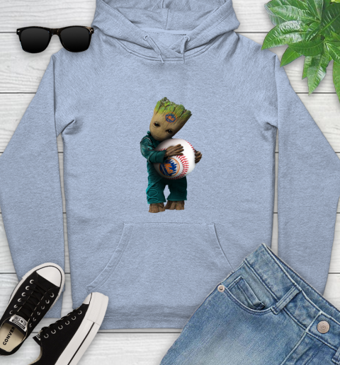 MLB Groot Guardians Of The Galaxy Baseball Sports New York Mets Youth Hoodie 10