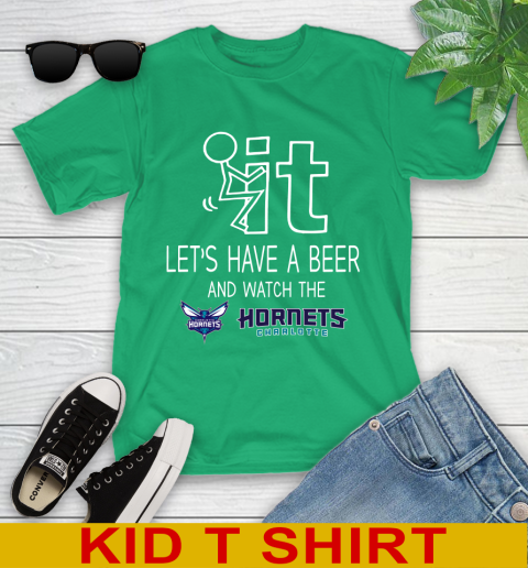 Charlotte Hornets Basketball NBA Let's Have A Beer And Watch Your Team Sports Youth T-Shirt 7