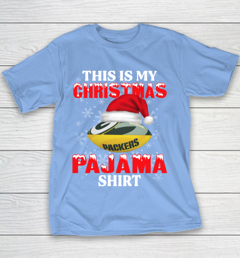 Green Bay Packers This Is My Christmas Pajama Shirt NFL Youth T-Shirt 8