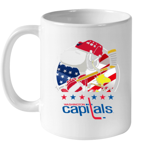 kj6l washington capitals snoopy and woodstock nhl ceramic mug 110 56 front white