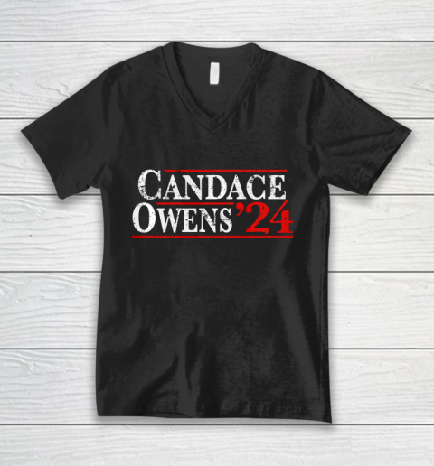 Candace Owens 2024 Vintage Distressed Campaign Election V-Neck T-Shirt