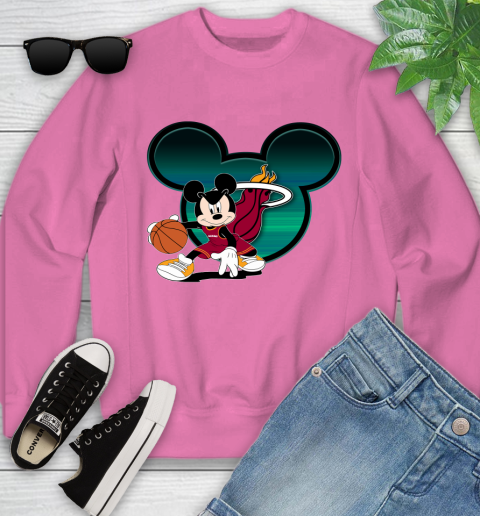 NBA Miami Heat Mickey Mouse Disney Basketball Youth Sweatshirt 7