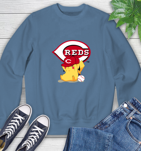 MLB Pikachu Baseball Sports Cincinnati Reds Sweatshirt 7