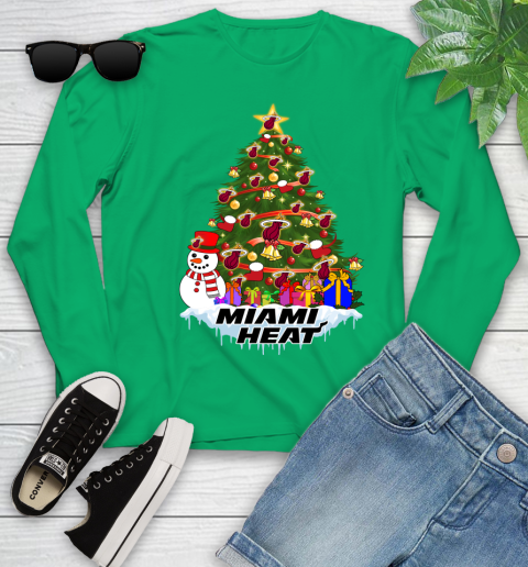 Miami Heat Merry Christmas NBA Basketball Sports Youth Long Sleeve 6