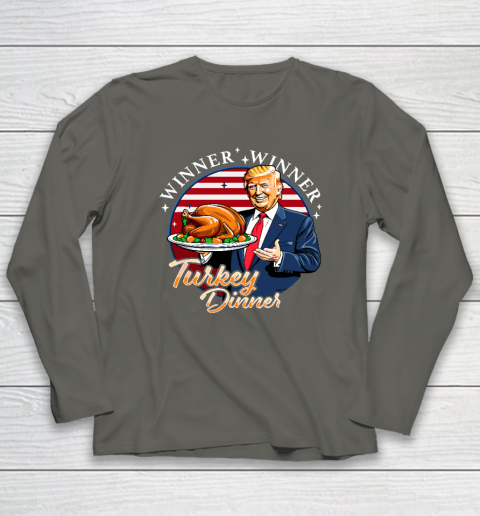 Humor Funny Trump Winner Winner Turkey Dinner Thanksgiving Long Sleeve T-Shirt 4