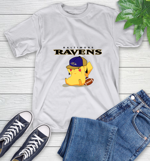 NFL Pikachu Football Sports Baltimore Ravens T-Shirt 12