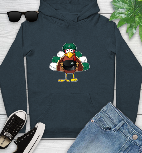 Dallas Stars Turkey Thanksgiving Day Youth Hoodie 8