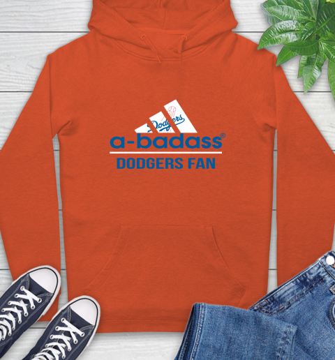 MLB A Badass Los Angeles Dodgers Fan Adidas Baseball Sports Hoodie 4