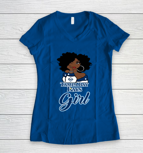 Tampa Bay Rayss Girl MLB Women's V-Neck T-Shirt 9