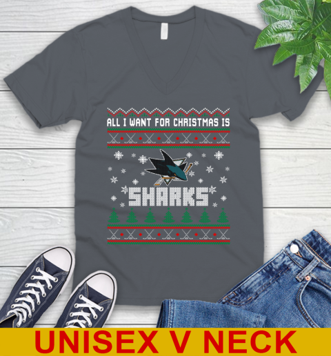 San Jose Sharks NHL Hockey All I Want For Christmas Is My Team Sports 50