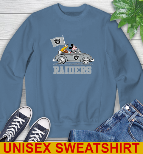 NFL Football Oakland Raiders Pluto Mickey Driving Disney Shirt Sweatshirt 8
