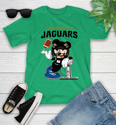 NFL Jacksonville Jaguars Mickey Mouse Disney Super Bowl Football T Shirt Youth T-Shirt 6