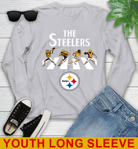 NFL Football Pittsburgh Steelers The Beatles Rock Band Shirt Youth Long Sleeve 5