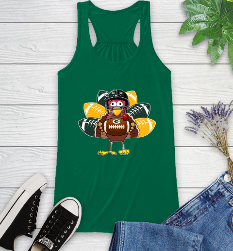 Green Bay Packers Turkey Thanksgiving Day Racerback Tank 7
