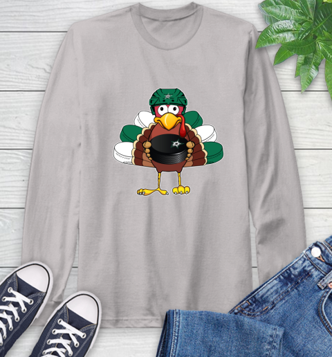 Dallas Stars Turkey Thanksgiving Day Long Sleeve T-Shirt 12