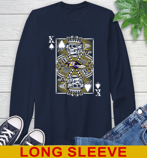 Baltimore Ravens NFL Football The King Of Spades Death Cards Shirt Long Sleeve T-Shirt 3