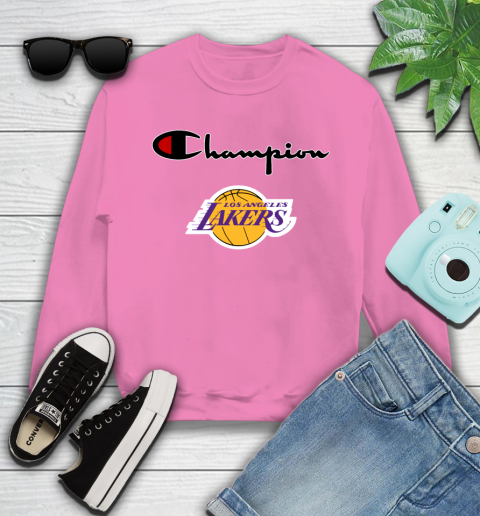 NBA Basketball Los Angeles Lakers Champion Shirt Youth Sweatshirt 3