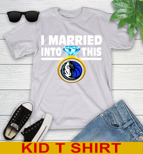 Dallas Mavericks NBA Basketball I Married Into This My Team Sports Youth T-Shirt 4