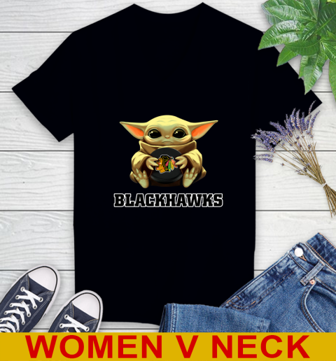 NHL Hockey Chicago Blackhawks Star Wars Baby Yoda Shirt 78