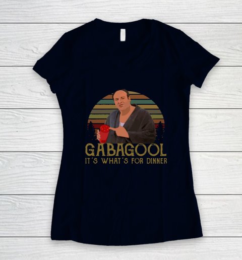 Gabagool  It's What's for Dinner Women's V-Neck T-Shirt 2